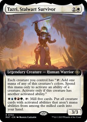 Tazri, Stalwart Survivor (Extended Art) card from March of the Machine: The Aftermath