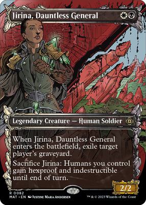 Jirina, Dauntless General (Showcase) card from March of the Machine: The Aftermath