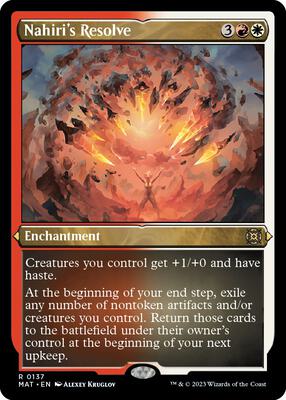 Nahiri's Resolve (Foil Etched) card from March of the Machine: The Aftermath
