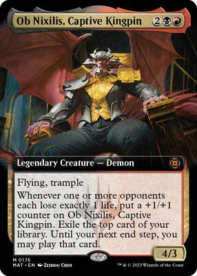 Ob Nixilis, Captive Kingpin (Extended Art) card from March of the Machine: The Aftermath