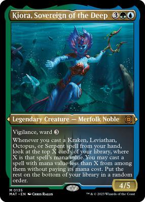 Kiora, Sovereign of the Deep (Foil Etched) card from March of the Machine: The Aftermath