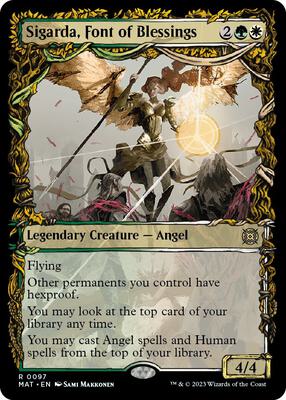 Sigarda, Font of Blessings (Showcase) card from March of the Machine: The Aftermath