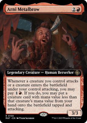 Arni Metalbrow (Extended Art) card from March of the Machine: The Aftermath