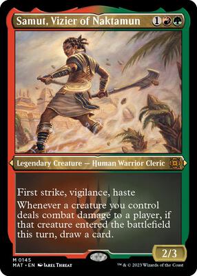 Samut, Vizier of Naktamun (Foil Etched) card from March of the Machine: The Aftermath