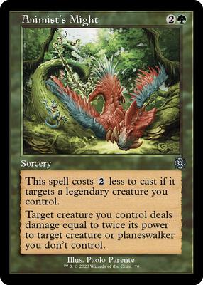 Animist's Might (Retro Frame) card from March of the Machine: The Aftermath