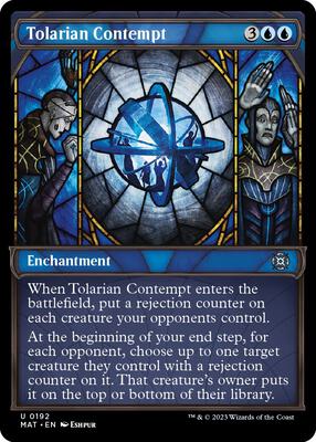 Tolarian Contempt (Halo Foil) card from March of the Machine: The Aftermath