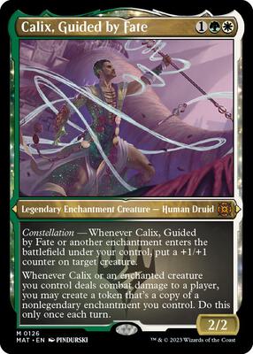 Calix, Guided by Fate (Foil Etched) card from March of the Machine: The Aftermath