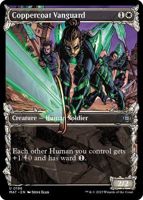 Coppercoat Vanguard (Halo Foil) card from March of the Machine: The Aftermath