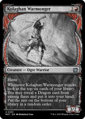 Kolaghan Warmonger (Halo Foil) card from March of the Machine: The Aftermath