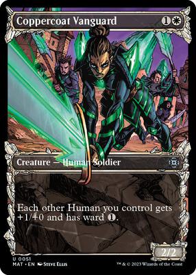 Coppercoat Vanguard (Showcase) card from March of the Machine: The Aftermath