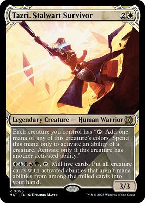 Tazri, Stalwart Survivor (Showcase) card from March of the Machine: The Aftermath