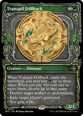 Tranquil Frillback (Halo Foil) card from March of the Machine: The Aftermath
