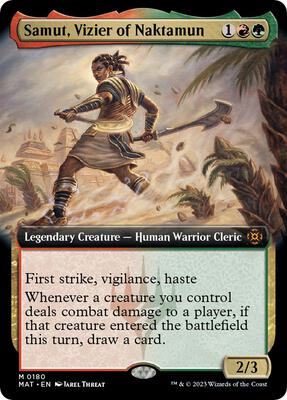 Samut, Vizier of Naktamun (Extended Art) card from March of the Machine: The Aftermath