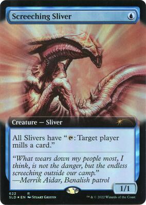Screeching Sliver (Extended Art) card from Secret Lair Drop Series