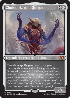 Zhulodok, Void Gorger (Display Commander) (Foil Etched) - Thick Stock card from Commander Masters