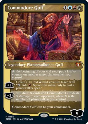 Commodore Guff (Display Commander) (Foil Etched) - Thick Stock card from Commander Masters
