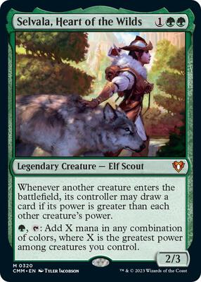 Selvala, Heart of the Wilds card from Commander Masters