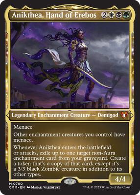 Anikthea, Hand of Erebos (Display Commander) (Foil Etched) - Thick Stock card from Commander Masters