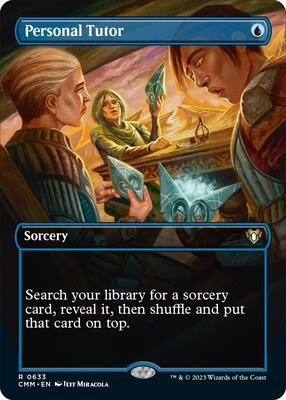 Personal Tutor (Borderless) card from Commander Masters