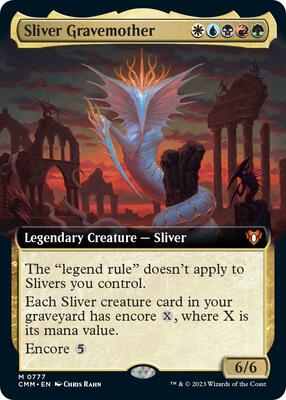Sliver Gravemother (Extended Art) card from Commander Masters