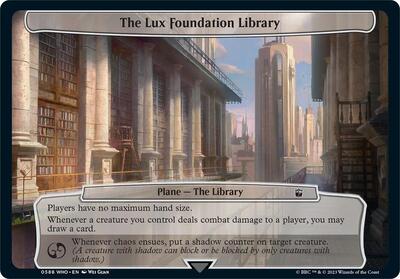 The Lux Foundation Library card from Planechase: Universes Beyond: Doctor Who