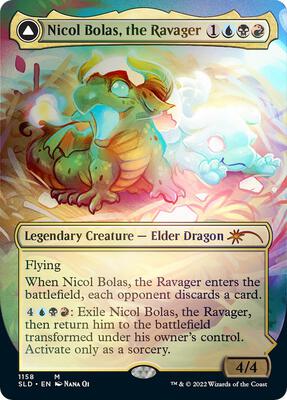 Nicol Bolas, the Ravager card from Secret Lair Drop Series