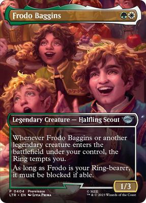 Frodo Baggins (Borderless) card from Universes Beyond: The Lord of the Rings: Tales of Middle-earth