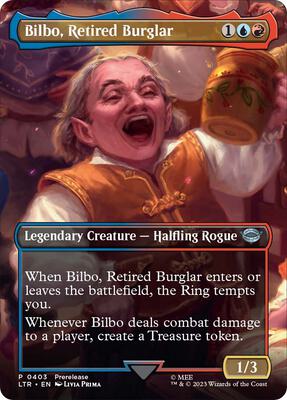 Bilbo, Retired Burglar (Borderless) card from Universes Beyond: The Lord of the Rings: Tales of Middle-earth