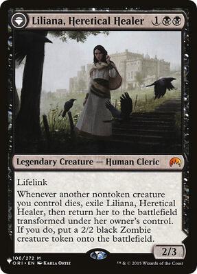 Liliana, Heretical Healer card from The List Reprints