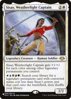 Sisay, Weatherlight Captain card from The List Reprints