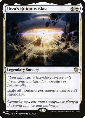 Urza's Ruinous Blast card from The List Reprints