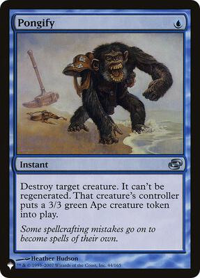 Pongify (PLC) card from The List Reprints