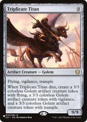 Triplicate Titan card from The List Reprints