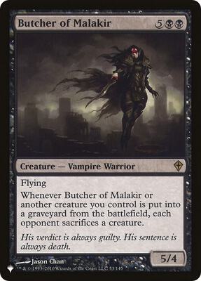 Butcher of Malakir card from The List Reprints