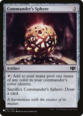 Commander's Sphere (C14) card from The List Reprints