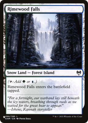 Rimewood Falls card from The List Reprints