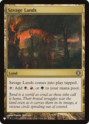 Savage Lands card from The List Reprints
