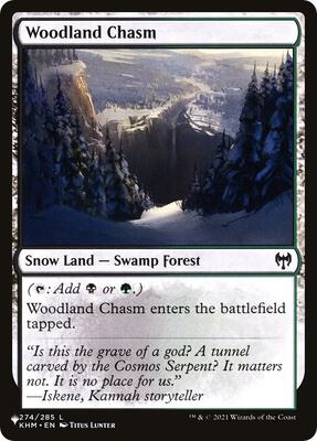 Woodland Chasm card from The List Reprints