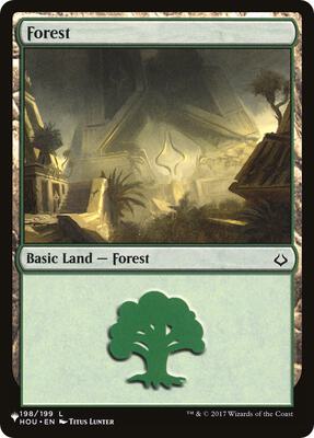 Forest (198) card from The List Reprints