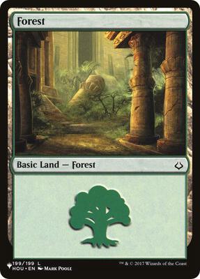 Forest (199) card from The List Reprints
