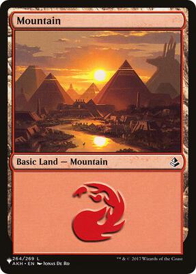 Mountain (AKH) card from The List Reprints