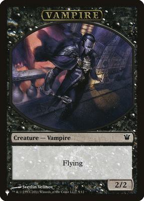 Vampire // Zombie Double-sided Token card from The List Reprints