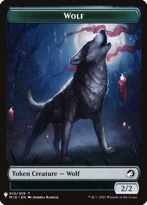 Wolf // Vampire Double-Sided Token card from The List Reprints