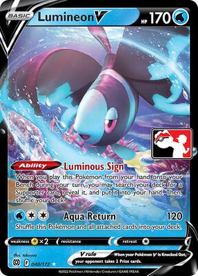 Lumineon V - 040/172 card from Prize Pack Series Cards