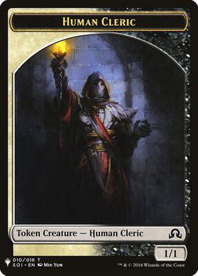Human Cleric // Emblem - Arlinn, Embraced by the Moon Double-Sided Token card from The List Reprints