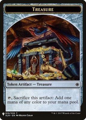 Treasure // Golem Double-sided Token card from The List Reprints