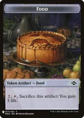 Food // Golem Double-sided Token card from The List Reprints
