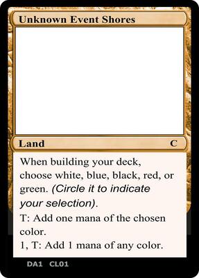 Unknown Event Shores card from Un-Known Event Playtest Cards