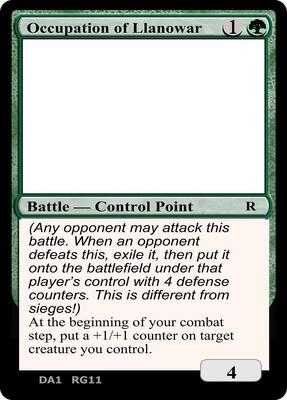 Occupation of Llanowar card from Un-Known Event Playtest Cards
