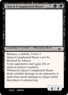 Quest Compleated Beast card from Un-Known Event Playtest Cards